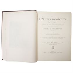 Hugo, Thomas - 'Bewick's Woodcuts impressions of Upwards of Two Thousand Wood-Blocks' published L Reeve & Co 1870 large folio, pebbled maroon cloth with gilt lettering
