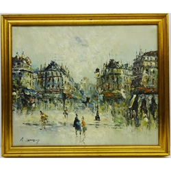  Parisian Street scene, oil on canvas signed by Randall Vernon Davey (USA 1887-1964) 49cm x 59cm     
