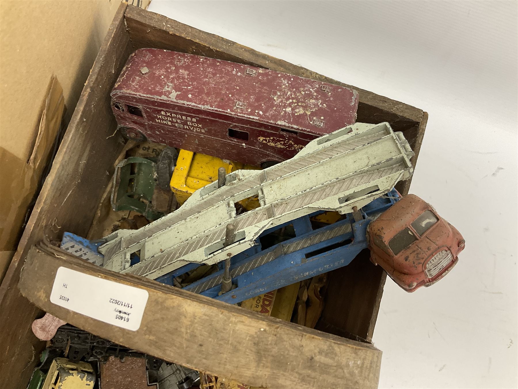 Hornby track together with Dinky Super toys, Corgi Major toys etc 