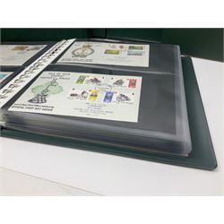 Mostly Queen Elizabeth II Great Britain and Isle of Man stamps including mint examples, housed in various albums, stockbooks and loose, in one box