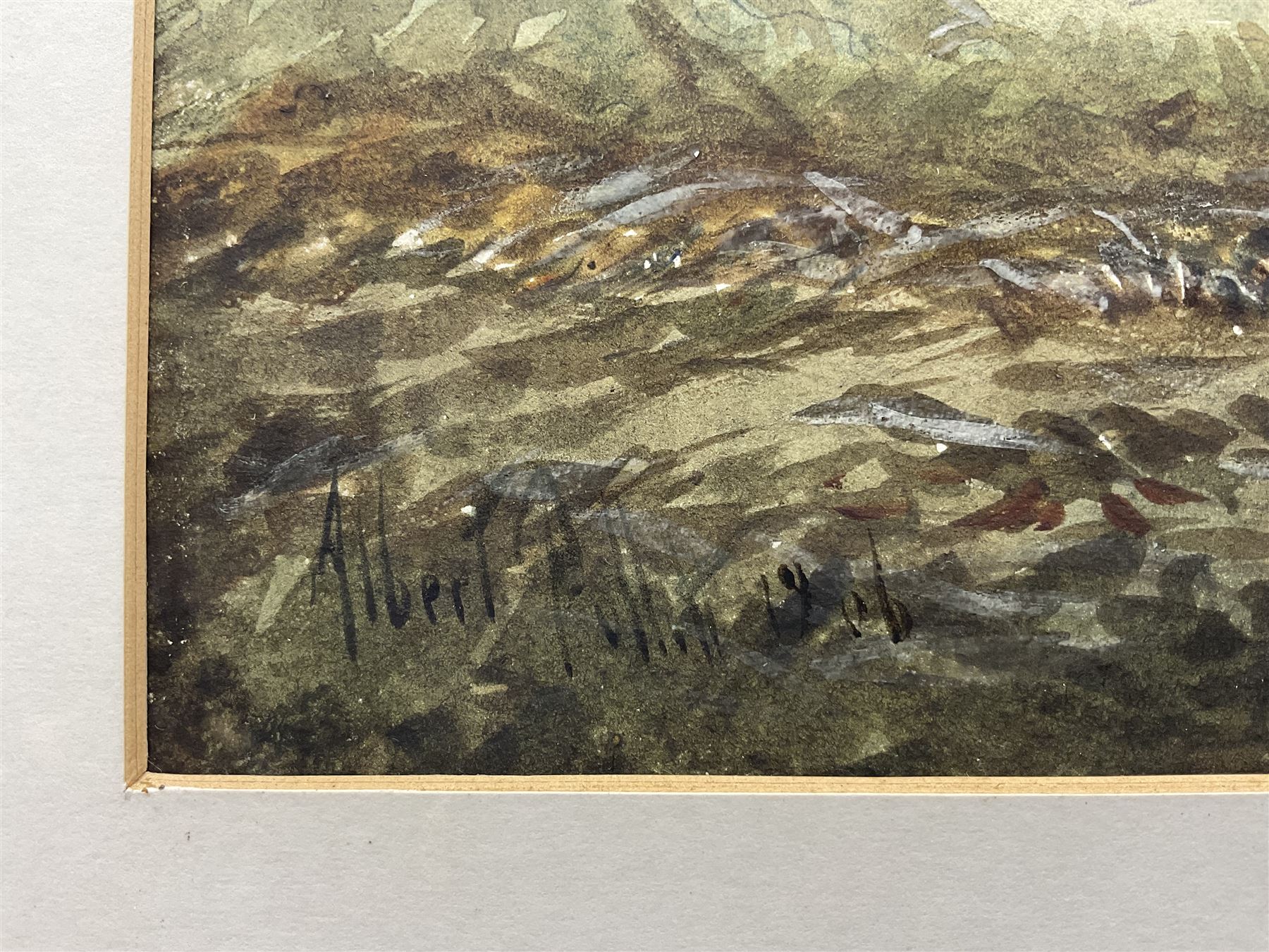 Albert Pollitt (British 1856-1926): Working in the Fields, watercolour signed 20cm x 34cm 