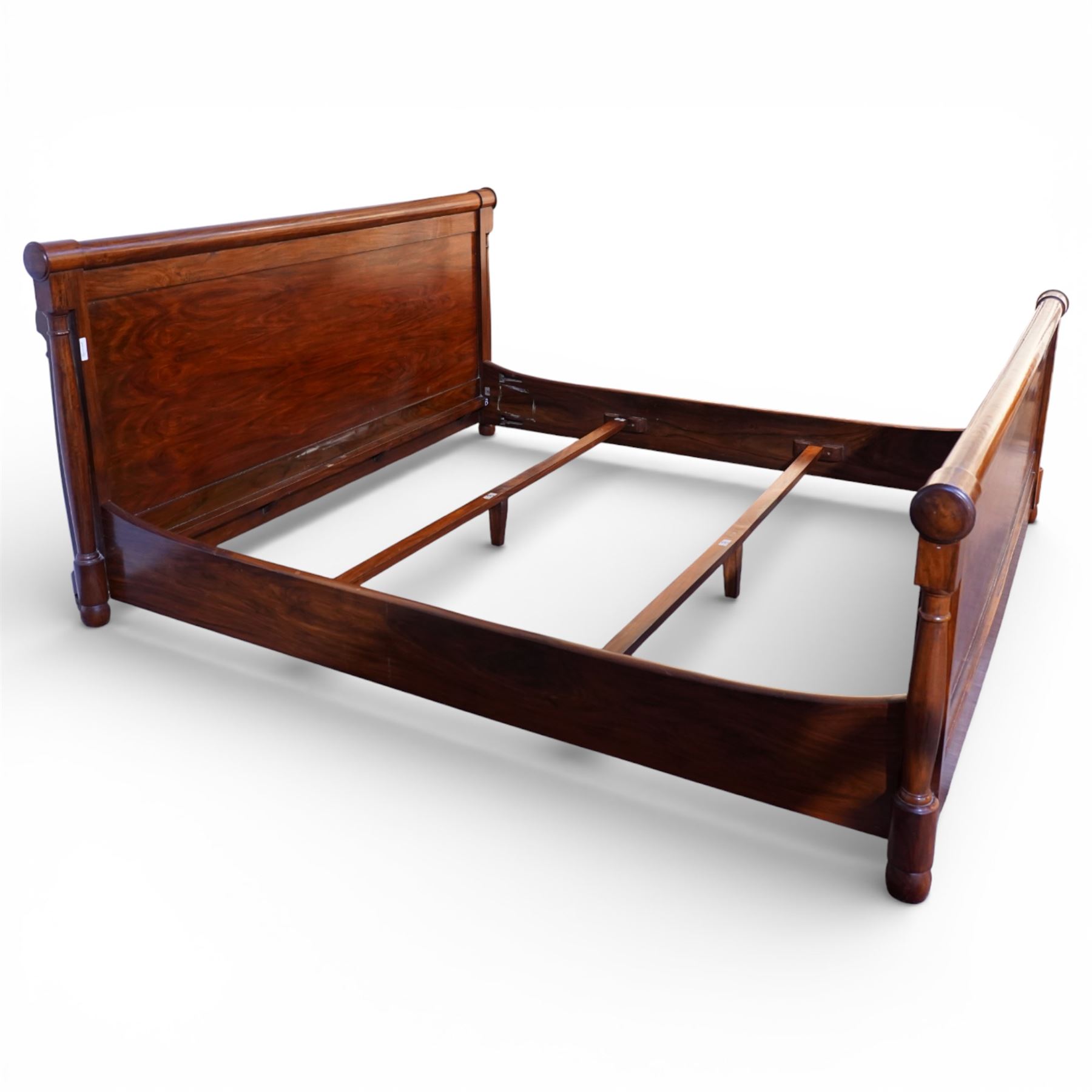 Gently Rounded Build Simon Horn - 6' super king size hardwood empire style bed | Antique ...