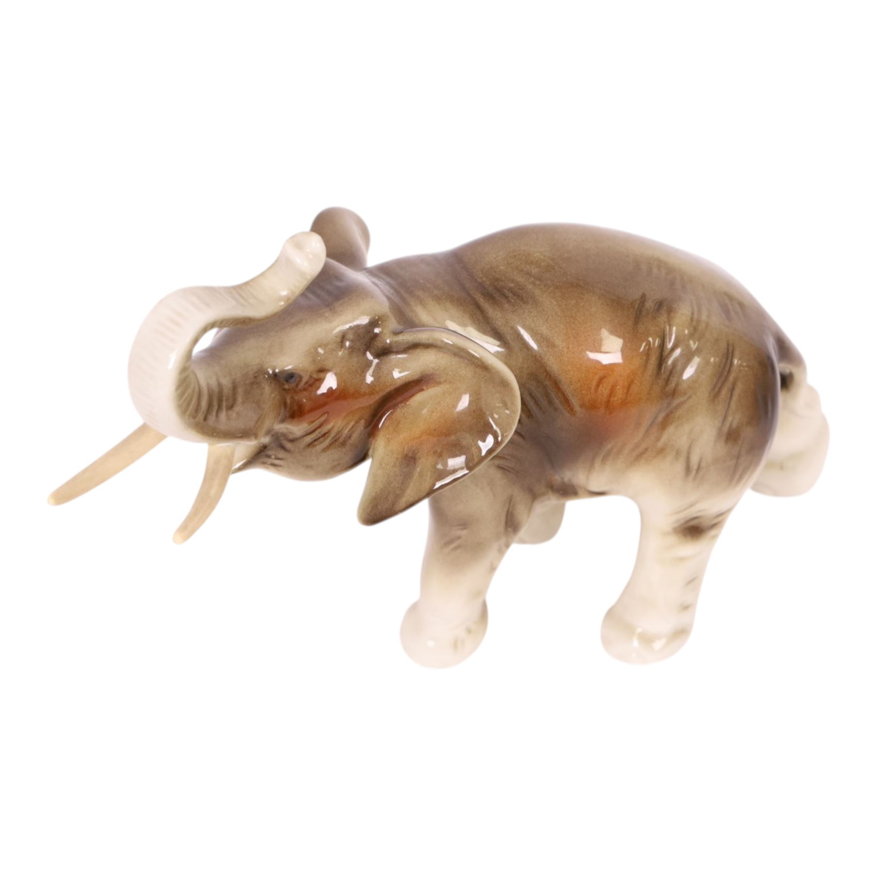Beswick horse figure 1374, together with two other Beswick horses, Royal Dux Elephant and one other 