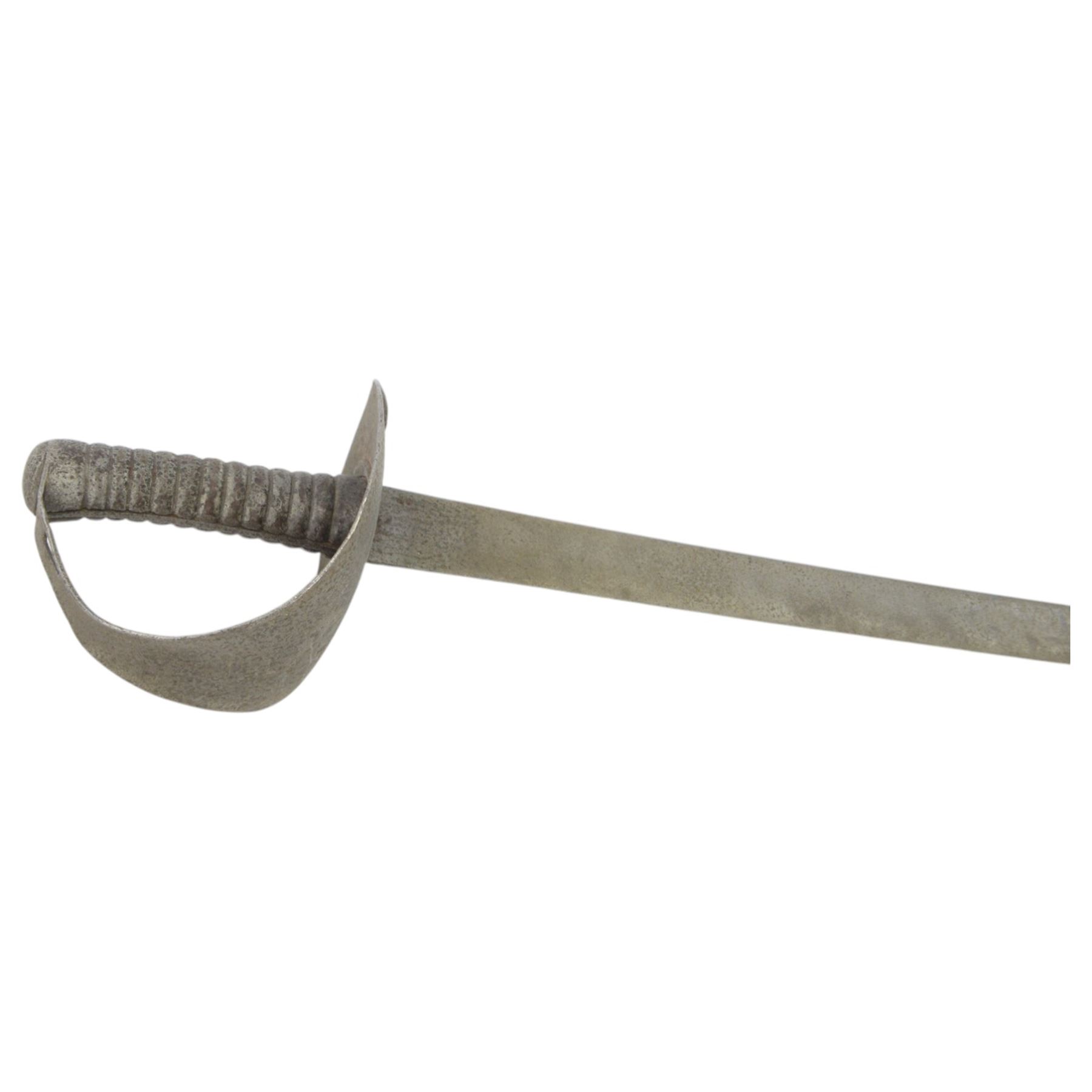 African Sudanese side-arm dagger with brass handle with cross detail, in leather scabbard, together with a collection of swords 