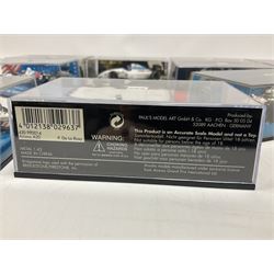 Pauls Model Art Minichamps Formula - ten 1:43 scale die-cast models of racing cars in plastic display cases (10)
