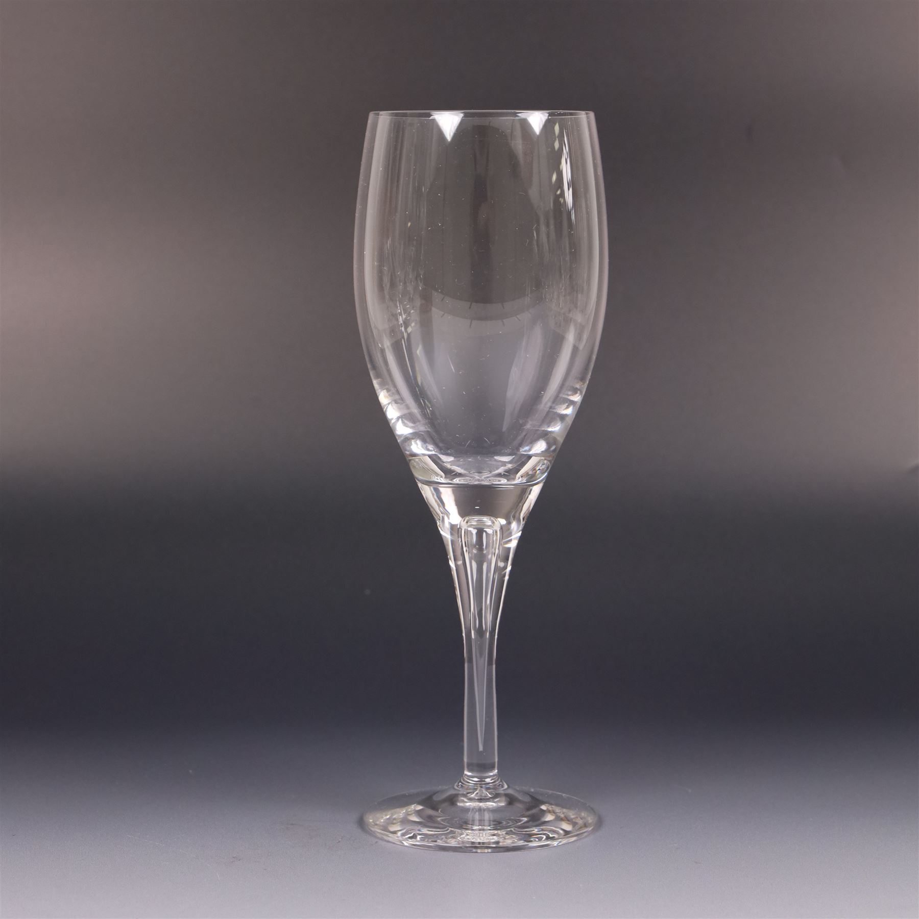 Dartington Crystal Charlotte suite for six, comprising wine, flutes, goblets and water glasses, all with boxes 
