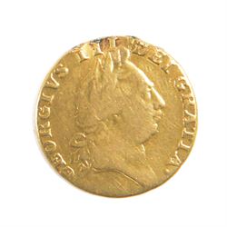George III 1787 gold 'spade' one guinea coin
