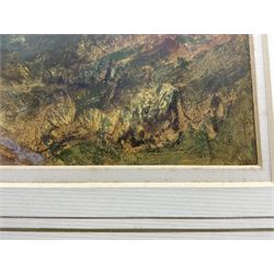 Arthur A Friedenson (Staithes Group 1872-1955): 'On the Road to Exeter', gouache signed and dated '98, original title label verso 30cm x 37cm