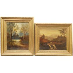 Bradley (British 19th/20th century): River Landscapes, two oils on board, one signed, 39cm x 49cm in matching gilt frames (2)