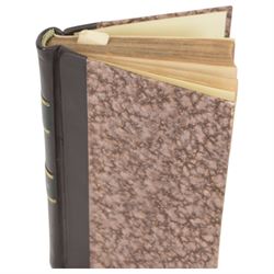 Armstrong, Mostyn John: An Actual Survey of the Great Post-Roads Between London and Edinburgh, pub. 1776, with later leather binding and marbelled covers