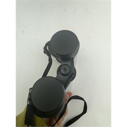 Four pairs of binoculars, to include Carl Zeiss Jena Jenoptem 8x30W serial no. 3750814, Nikon Sporting II 8x40 serial no. 604672, Minolta Pocket II 8x22 Field 7 and Jessops 12x25 Field 4.8 84m/1000m, all in carrying cases 