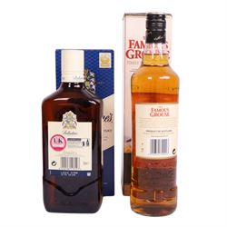 Bells 12 year old blended scotch whisky, together with Ballantine's blended scotch whisky, Dimple de luxe scotch whisky and the Famous Grouse, etc various contents and proof 