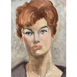 Philip Naviasky (Northern British 1894-1983): 'Nina' - Bust Portrait, oil on paper unsigned 35cm x 25cm (mounted) 
Provenance: private collection, purchased David Duggleby Ltd 15th June 2009 Lot 73