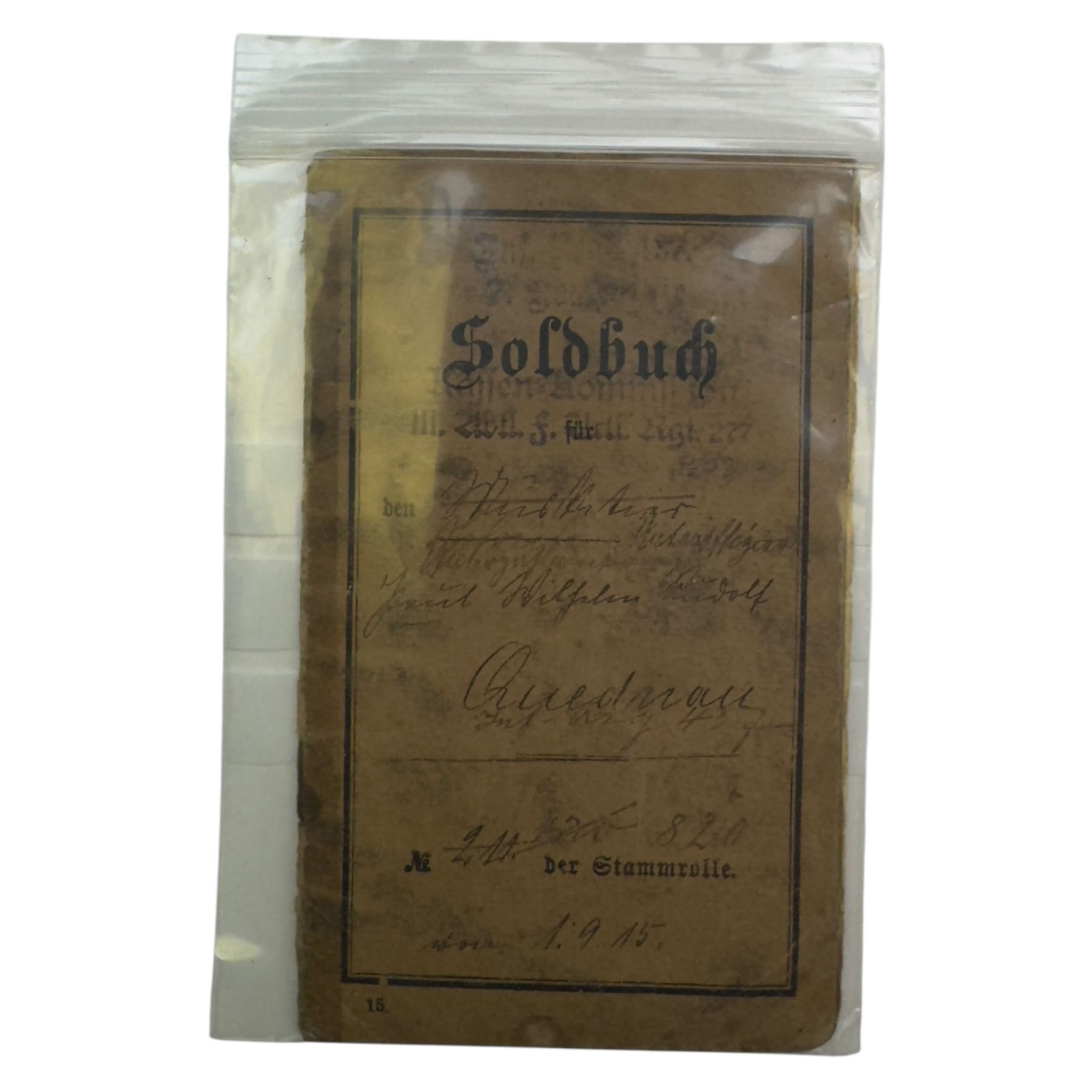 WWI German family grouping ephemera, including photographs, hand written postcards, military passport, Military Anti tank training book  