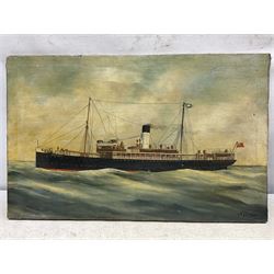 Adrianus Johannes Jansen of Antwerp (Dutch 1863-1943): Marylebone Trawler at Sea, oil on canvas signed and dated '28, 37cm x 59cm (unframed)