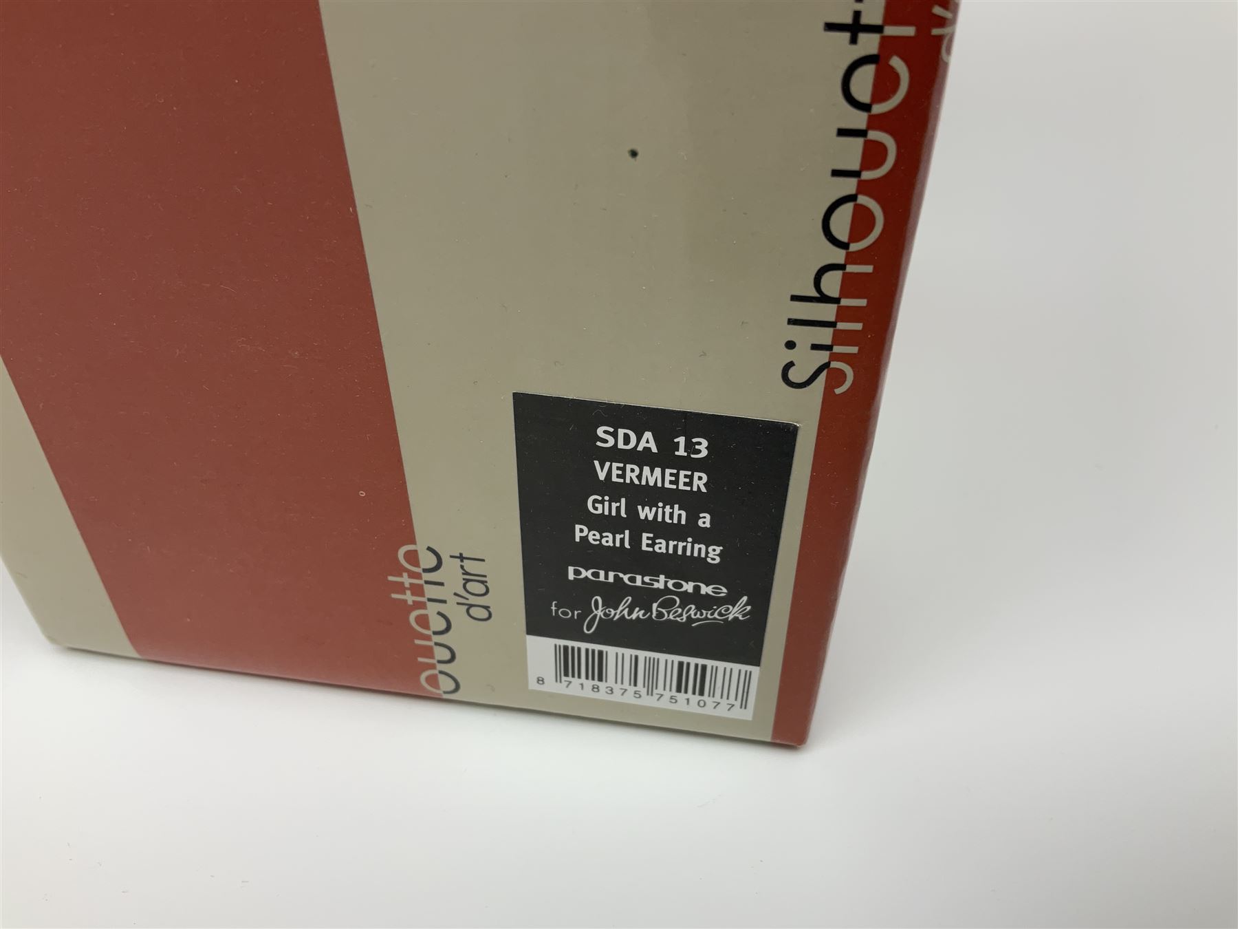 Dennis China Works vase with fluted rim together with three Cmielow figures and Beswick Silhouette vase of Girl with the Pearl earring, Beswick vase H22cm 