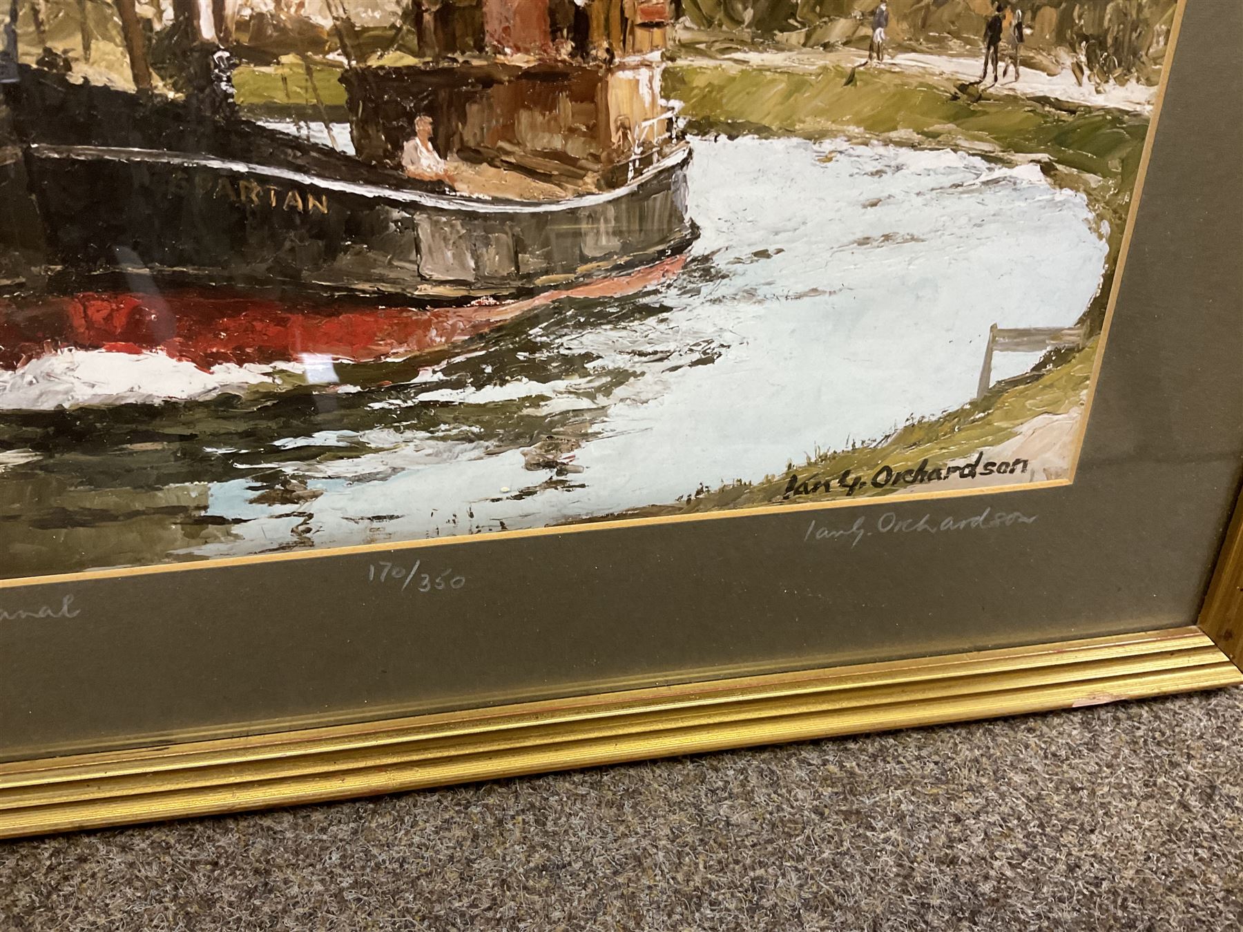 G A Townsend (British 20th century) 'The Trout Inn', watercolor signed and dated; M C W (British 20th century) The Wolds watercolor signed and dates, together with another watercolour and three landscape prints