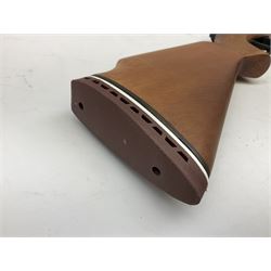 Hatsan .22 break-action air rifle retailed by Edgar brothers with 46cm barrel including fully integrated sound moderator, No.092031501; L113cm overall; in gun sleeve; together with Hawke Vantage 2-7x32 telescopic sight, Bressler Condor 24-72x100 spotting scope with carrying case and Velbon EF-61 tripod; all boxed (4)