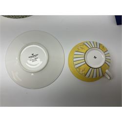 Wedgwood Yellow Ribbons cabinet cup and saucer, boxed and a Swarovski butterfly, boxed (2)