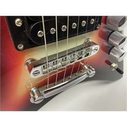 Jaxville X-Factor six-string electric guitar with three-tone X-shaped body L116cm overall.