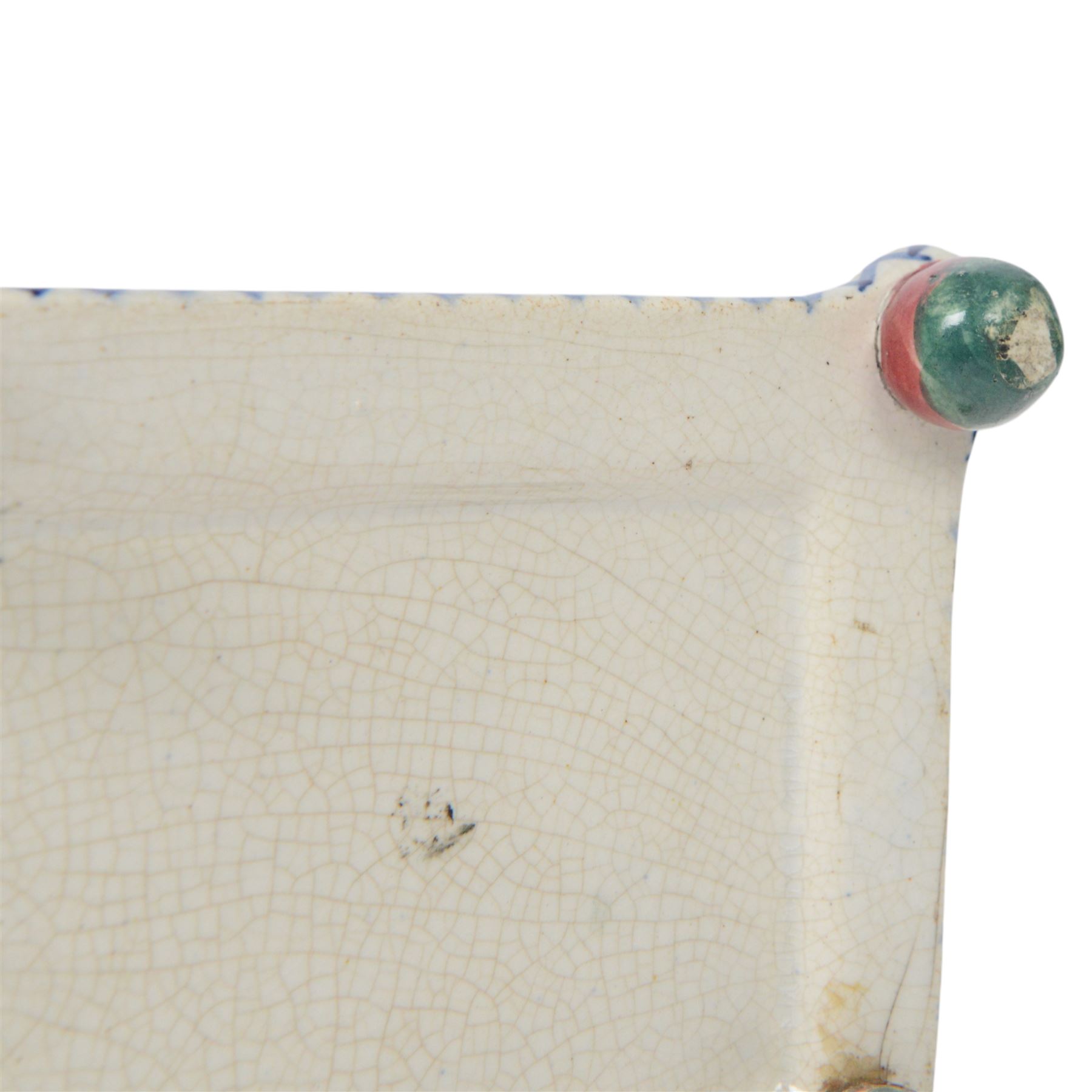 Mexborough Prattware Wesleyan Chapel Money Box, 1848, typically modelled as a chapel with putti to the front corners, on ball feet, inscribed  to the front Emma Sutton Bampton June 18 1848, H17cm, L15cm