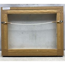 After Paul Cézanne (French 1839-1906): 'The Lac d'Annecy', 20th century oil on canvas indistinctly signed and dated 2019, 29cm x 39cm 