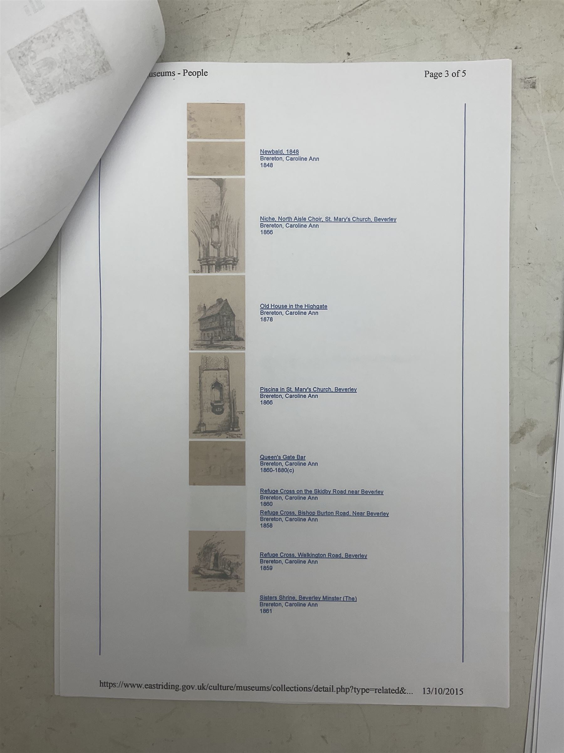 Attrib. Sarah Adelaide Hudson (neé Brereton) (British 19th Century): Scenes from Victorian Yorkshire, collection of watercolours and artists notebooks dating from c1870, including scenes from Longcroft Hall near Beverley - The Family Home (boxed) (approx. 24) 
Notes: Sarah was the sister of artist Caroline Brereton (British 1827-1882).