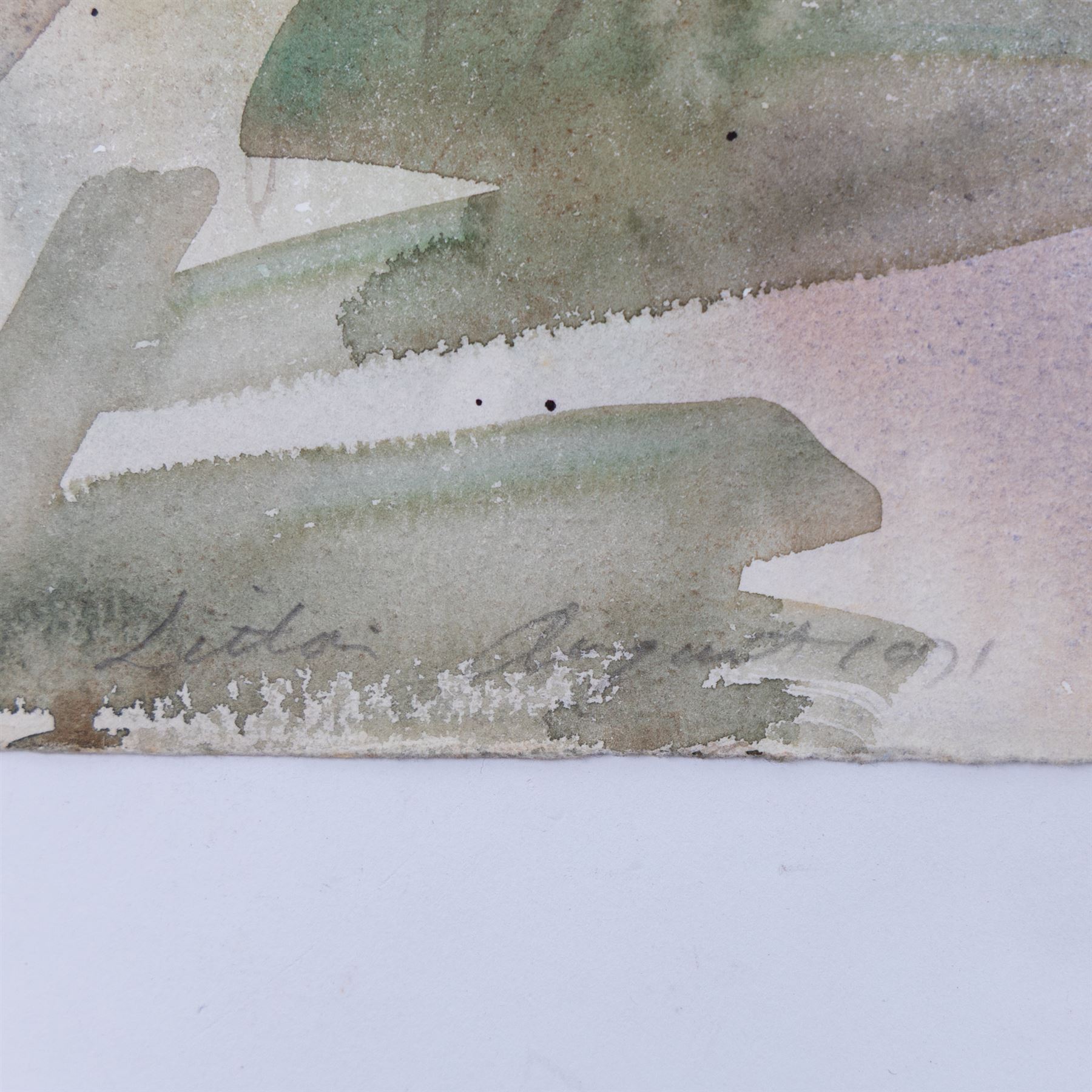 Angus Bernard Rands (British 1922-1985): Robin Hood's Bay and Country Scenes, three watercolours (one unframed painted recto and verso) signed, 34cm x 50cm