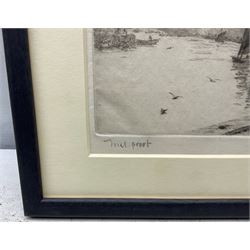 William Lionel Wyllie (British 1851-1931): 'Whitby' - the Fish Market, dry point etching inscribed in pencil 'Trial Proof' 16cm x 20cm
Provenance: with Chris Beetles, St. James's, London, label verso