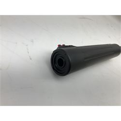 Hatsan .22 break-action air rifle retailed by Edgar brothers with 46cm barrel including fully integrated sound moderator, No.092031501; L113cm overall; in gun sleeve; together with Hawke Vantage 2-7x32 telescopic sight, Bressler Condor 24-72x100 spotting scope with carrying case and Velbon EF-61 tripod; all boxed (4)