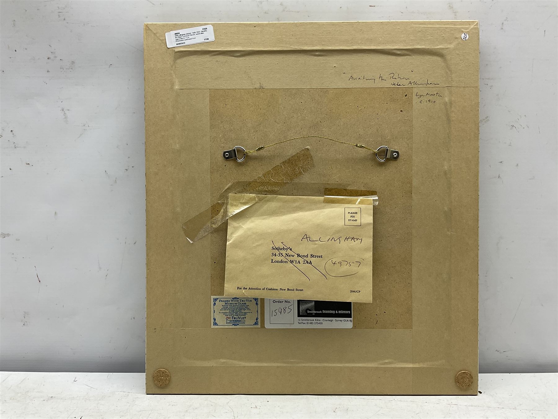 Helen Allingham (British 1848-1926): 'Awaiting the Return' Lynmouth Devon, watercolour signed 20cm x 17cm
Provenance: with Abbott and Holder, Museum Street, London; collection of Mrs Arthur Paterson, label verso