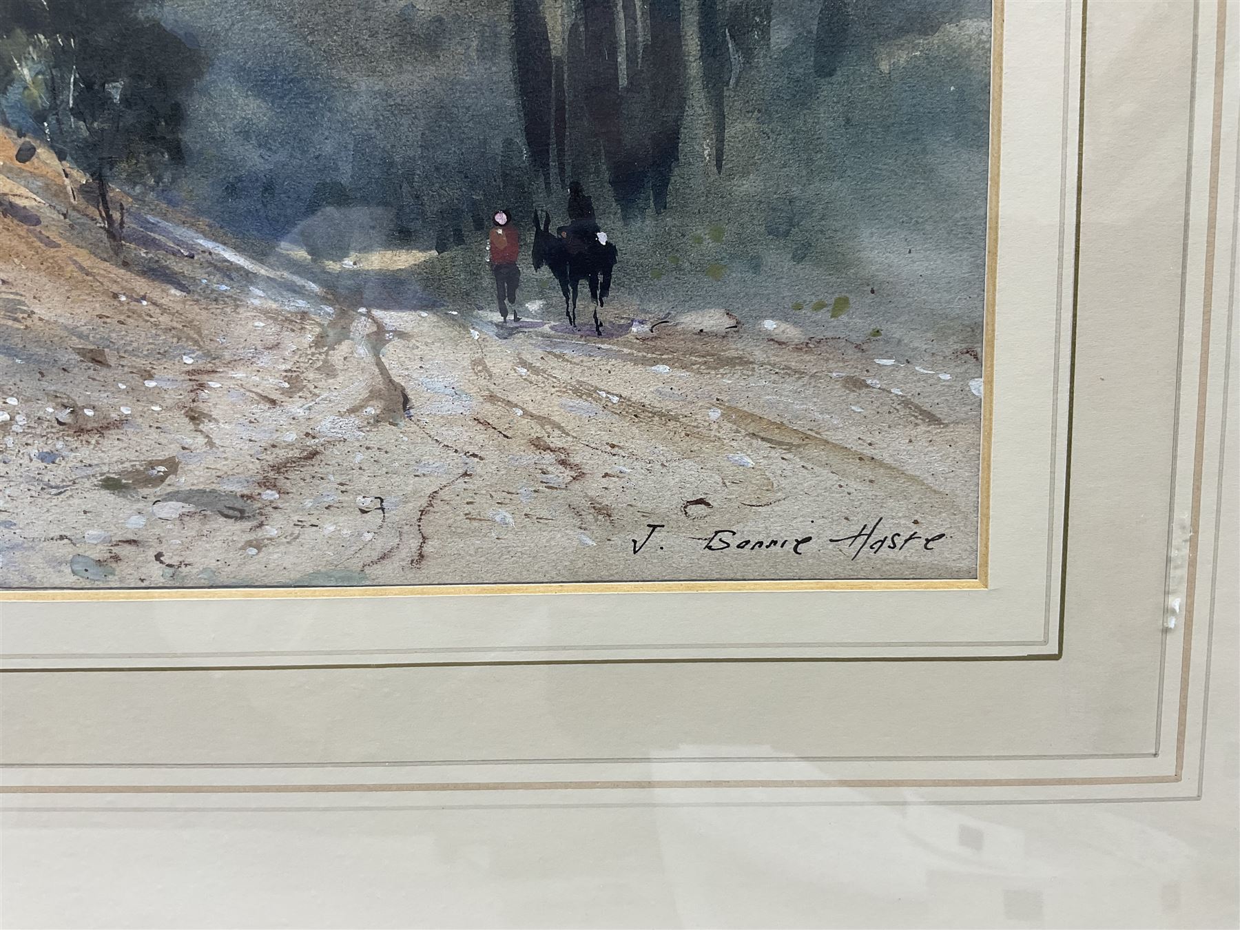 John Barrie Haste (British 1931-2011): Continental Landscape, watercolour signed 32cm x 49cm 