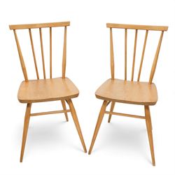 Ercol - Pair of model '391' stick back dining chairs, crafted with solid elm and beech wood