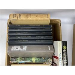Collection of books, to include British Birds by F.B Kirkman and F.C.R Jourdain, five volumes of Time Life The Seafarers, books on embroidery etc, in four boxes 