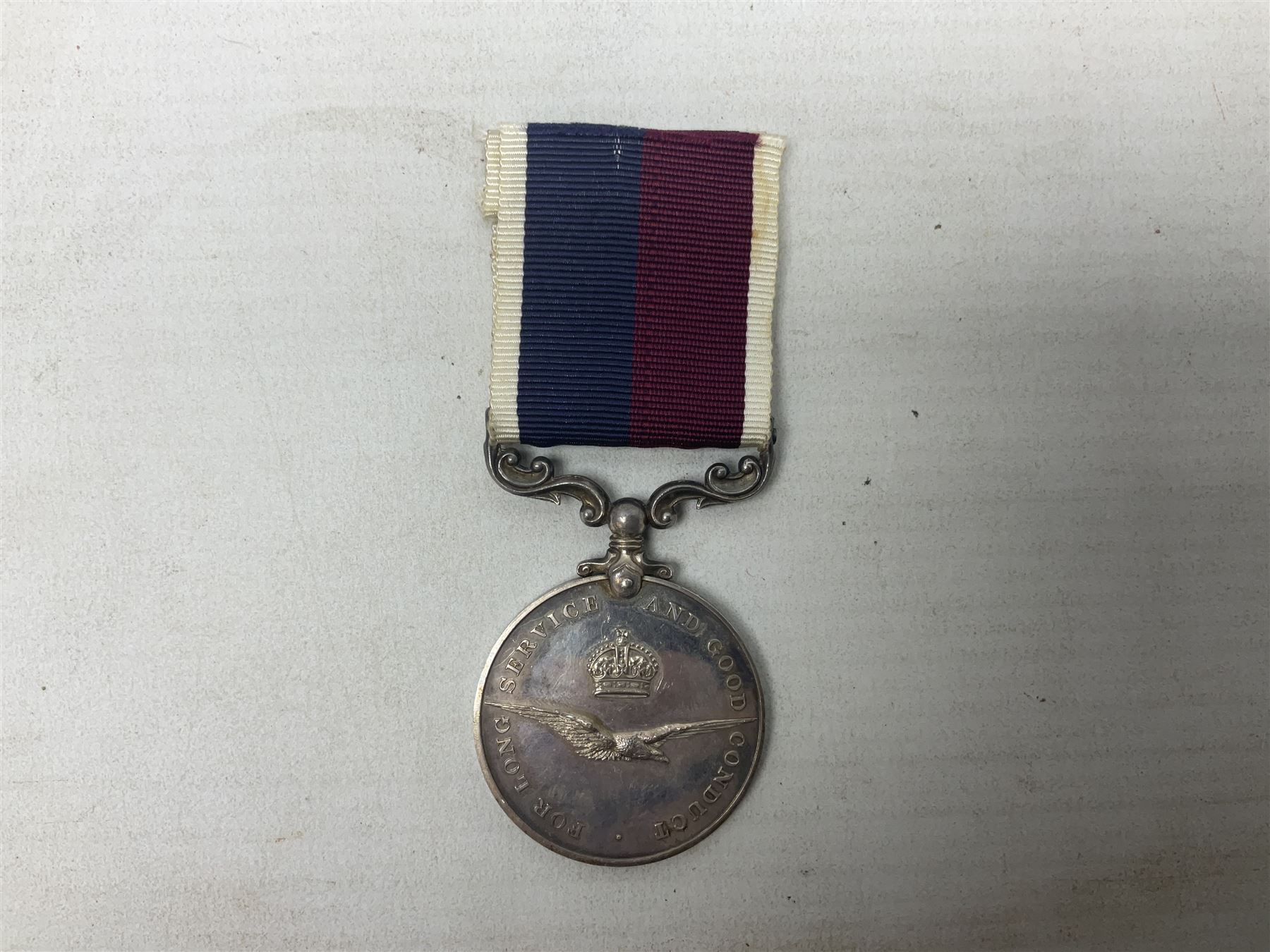 George VI RAF Long Service and Good Conduct Medal awarded to 506313 F/Sgt. F.G. Hollings R.A.F.; with ribbon 