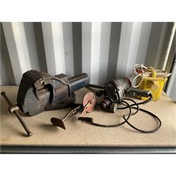 Large Record 36p vice with drills and transformer  - THIS LOT IS TO BE COLLECTED BY APPOINTMENT FROM DUGGLEBY STORAGE, GREAT HILL, EASTFIELD, SCARBOROUGH, YO11 3TX