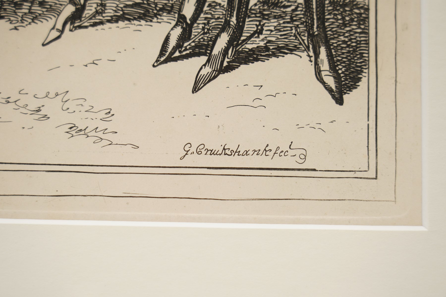 George Cruikshank (British 1792-1878): Monstrosities of 1824 and Monstrosities of 1818, pair of monochrome engravings max 24.5cm x 35cm (2)