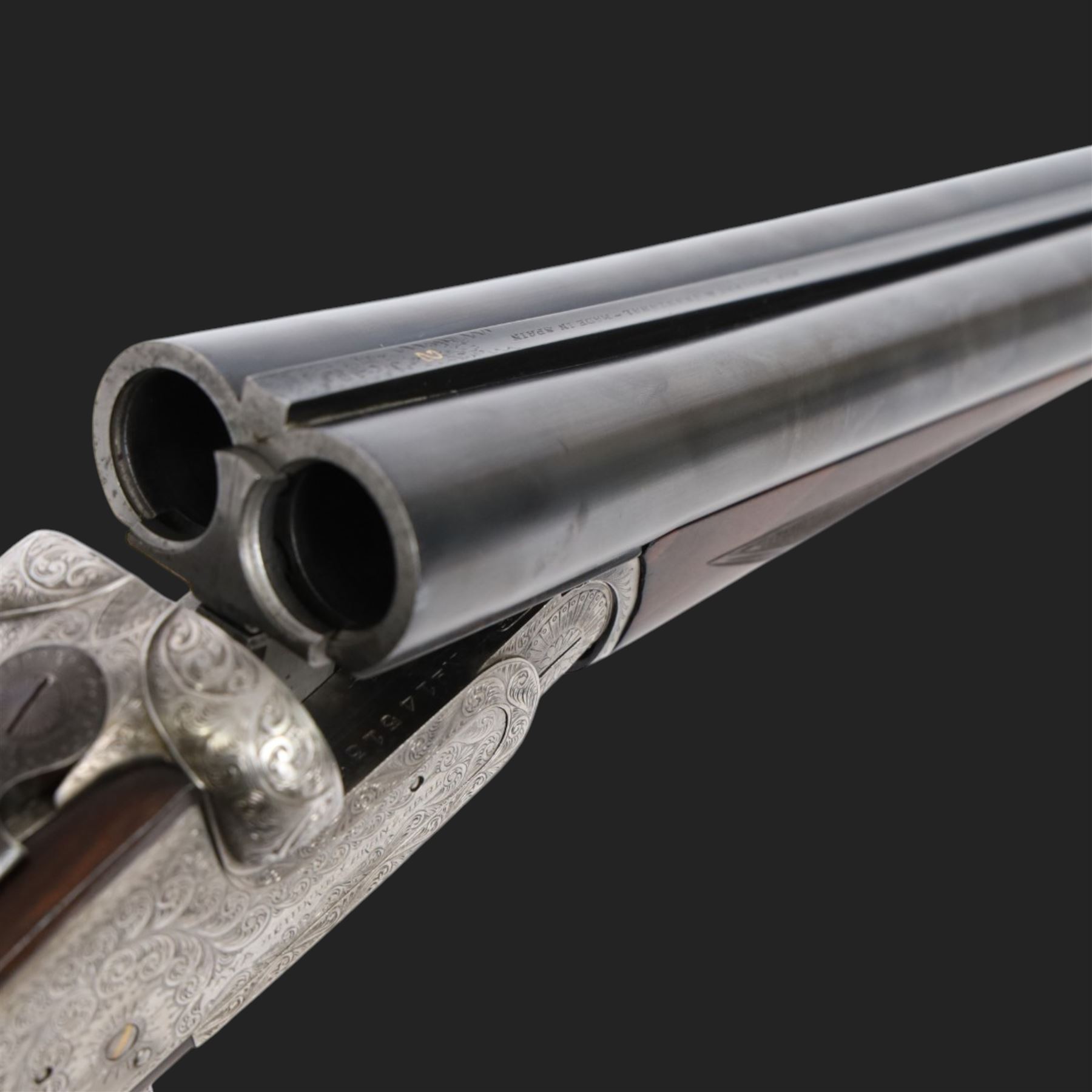 AYA 12 bore double trigger sidelock ejector, side by side double barrel shotgun with 71cm (28