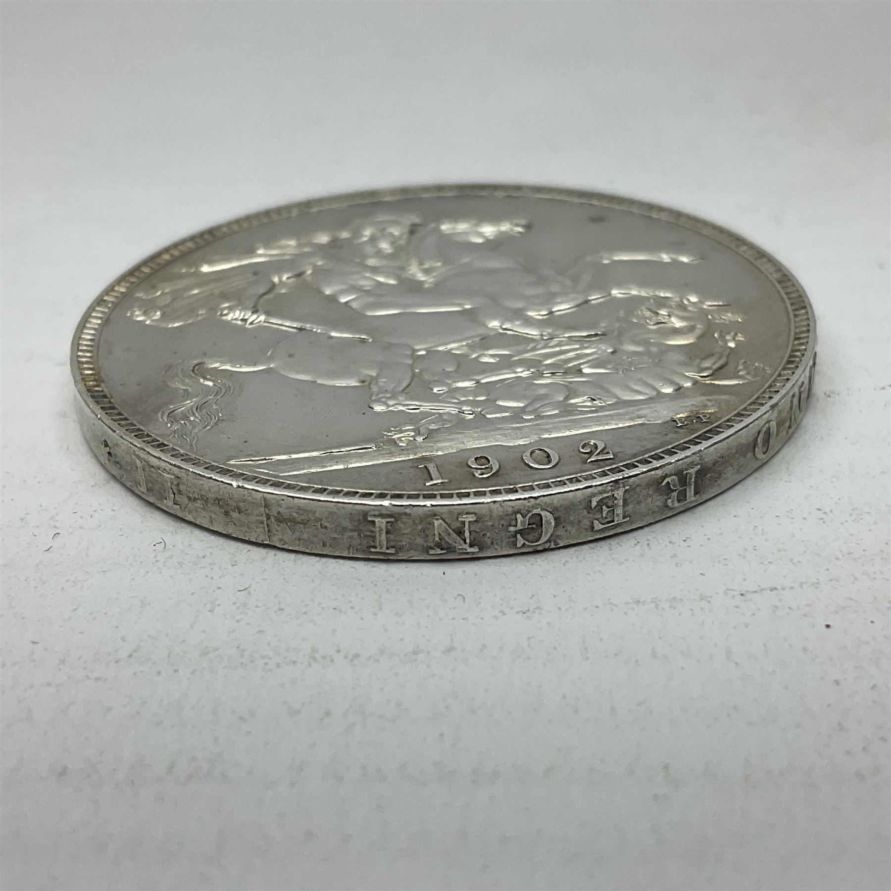 King Edward VII 1902 silver crown coin