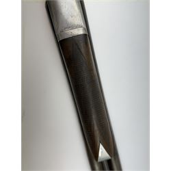 SHOTGUN CERTIFICATE REQUIRED - English 12-bore double trigger side by side double barrel shotgun serial no. 147696 