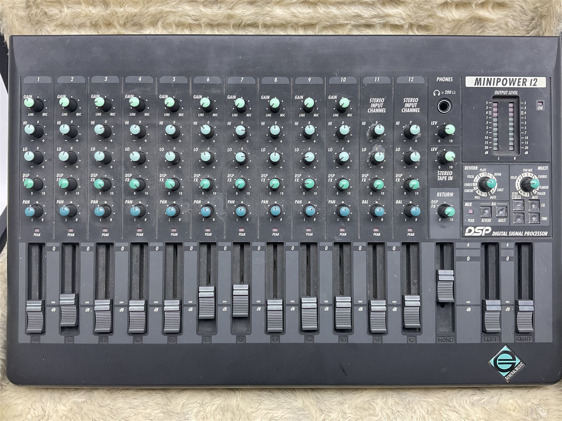 General Music Minipower 12 Digital Signal Processor, serial no.378G940061, L46cm; in fur-lined flight type case with lead
