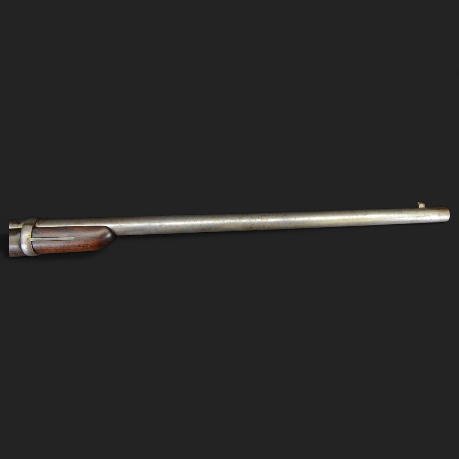 Springfield single shot service rifle, 1866 Allin conversion trapdoor model, 50-70 Cal, the lock marked 1864 with eagle and 