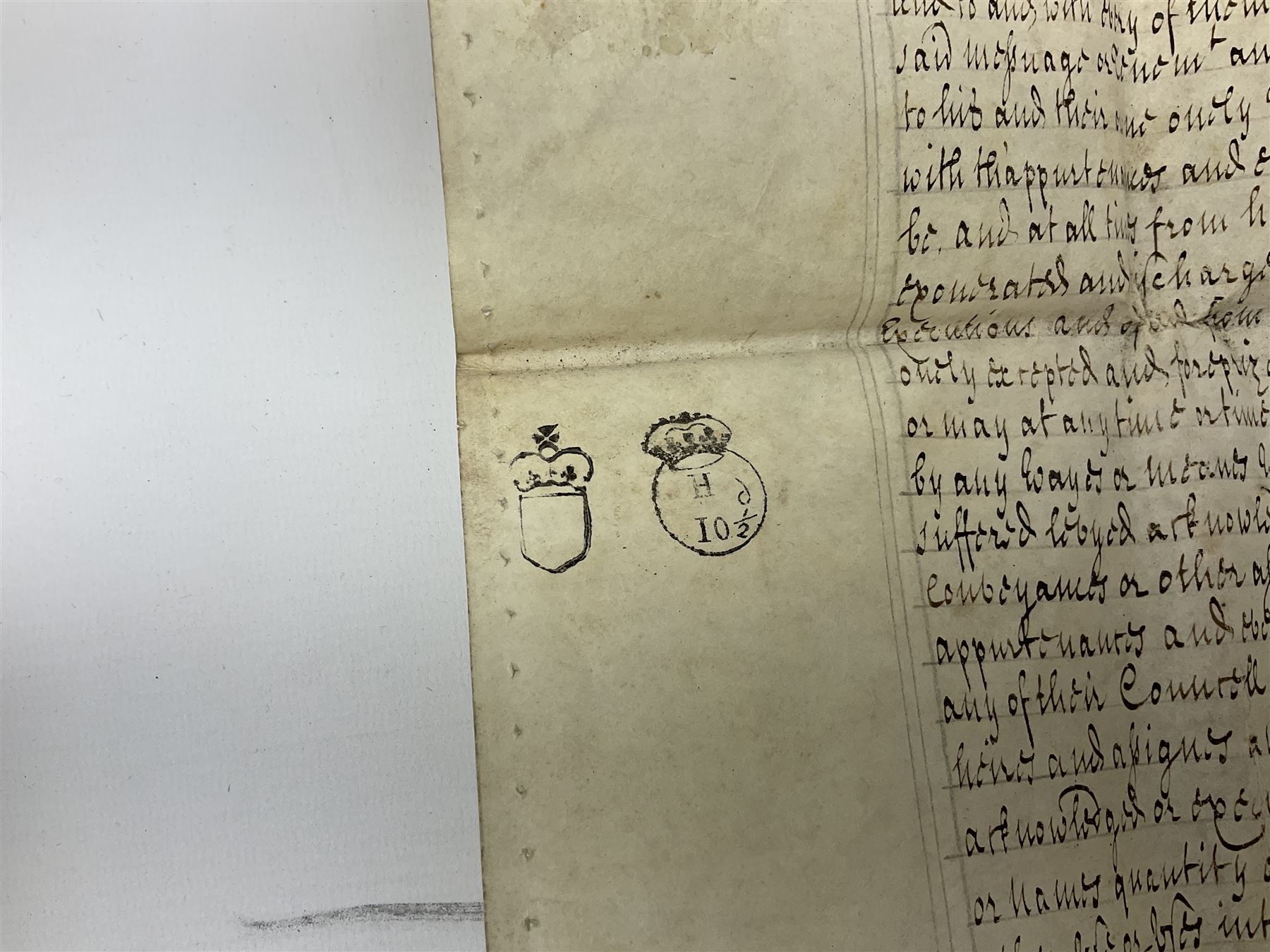 Three 17th/18th century manuscript deeds on vellum relating to properties in Bowling Alley Lane, Hull - one dated 16/12/1689 with seal 44 x 65cm; mortgage dated 20/2/1711 56 x 74cm; and assignment of mortgage dated 5/5/1727 with seal; all folded (3)
