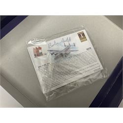 Corgi - Aviation Archive, eight models comprising three ‘Military’ and five ‘Berlin Airlift’ 1:144 scale models, to include limited editions AA31502 Bristol Britannia 312F ‘XX-367’ ‘Team Spirit’ A&AEE Boscombe Down no.686/2500; 48104 Boeing C-97A Stratofreighter Military Air Transport Services no.2815/4000; 47205 Avro York - RAF; 47403 Avro Lancastrian; all boxed (8)