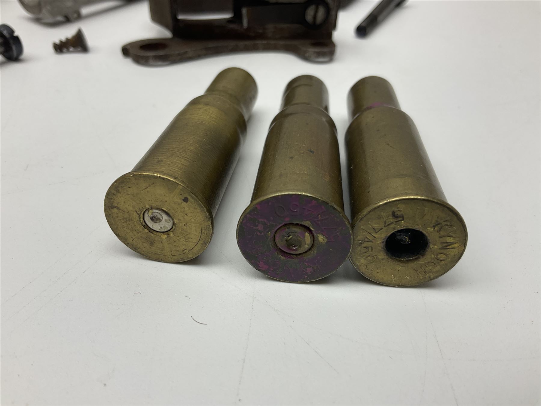 Quantity of spare parts for .577/450 Martini Henry rifle including two stocks, fore-end etc
