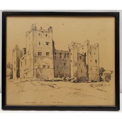 Fred Lawson (British 1888-1968): 'Bolton Castle', pencil signed titled and dated June 1936, 26cm x 31cm