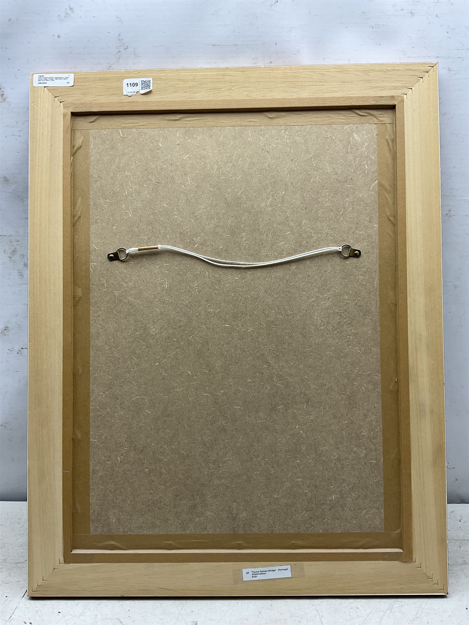 Sarah Garforth (British Contemporary): 'Tavira Roman Bridge Portugal', watercolour signed, titled verso 40cm x 25cm