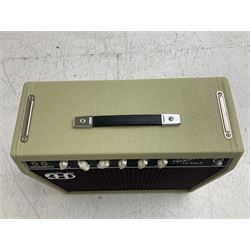 Headstrong Lil'King-S valve amplifier with Legend speaker, being a Boutique guitar amp made in the USA as a fender Princeton Reverb Clone in a cream colour; NVN; L51cm