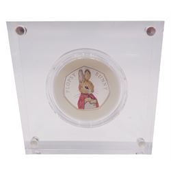 Two The Royal Mint United Kingdom Beatrix Potter silver proof fifty pence coins, 'Flopsy Bunny' and 'Peter Rabbit', both cased with certificates