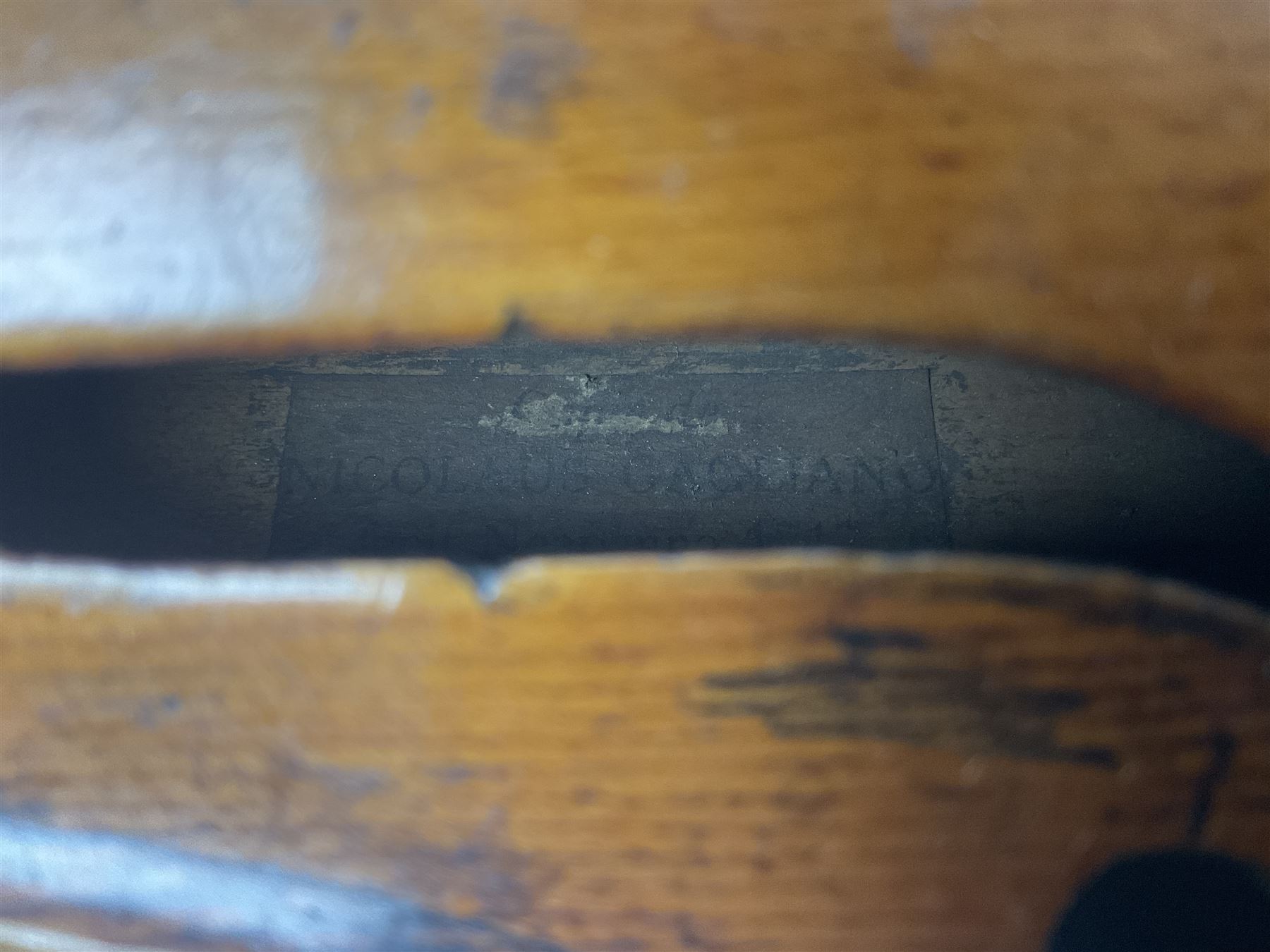 Late 19th century French trade violin with 35.5cm one-piece maple back and ribs and spruce top L59cm overall; in carrying case with bow